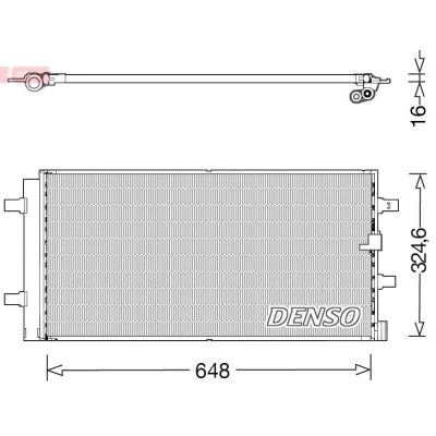 Imagem de DENSO DCN02044 Condensador com secador 648x324.6x16 R 134a 648 AUDI: A5 B8 Coupe, A4 Avant, Cabrio endado, norauto, oscaro, mister auto