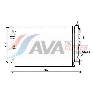 Imagem de PRASCO VOA5152D Condensador com secador 14,5 9,8 Alumínio 590 R 134a VOLVO: XC90 I