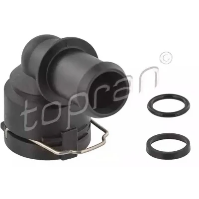 Imagem de TOPRAN 115 902 Flange GFK (plástico reforçado a fribra de vidro) com junta aro fixação Tubagem após termóstato VOLKSWAGEN: Sharan I, Golf 5