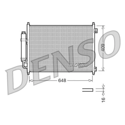 Imagem de DENSO DCN46001 Condensador com secador 648x409x16 R 134a 648 NISSAN: X Trail