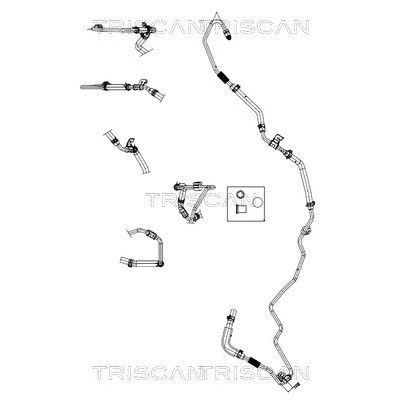 Imagem de TRISCAN 8516 43005 Tubo hidráulico, direcção da caixa direção para o reservatório de expansão HYUNDAI: Matrix (FC) 1.6, 1.8 2001 2010