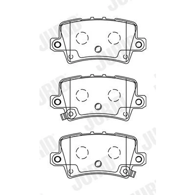 Imagem de JURID 572580J Jogo de pastilhas para travão disco com avisador sonoro desgaste acessórios HONDA: CIVIC 8 Hatchback,