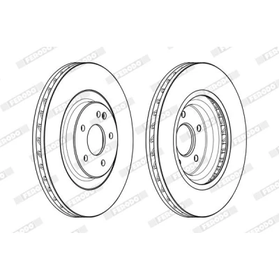 Imagem de FERODO PREMIER DDF1900C 1 Disco de travão 334 32 5 112 ventilado revestido com parafusos MERCEDES BENZ: SL Cabrio