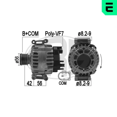 Imagem de ERA 209220 Alternador 14V 120A MERCEDES BENZ: Classe C Sedan, T modell