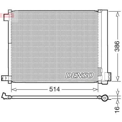 Imagem de DENSO DCN46022 Condensador com secador 474x399.7x16 R 134a 474