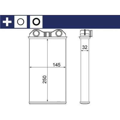 Imagem de MAHLE ORIGINAL AH 14 000S Radiador Quente com retentor