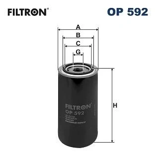 Imagem de FILTRON OP 592 Filtro de óleo 1 12 UNF aparafusado