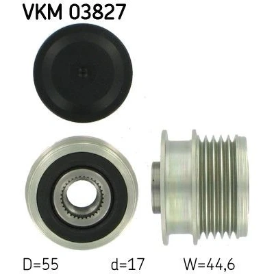 Imagem de SKF VKM 03827 Polia Roda Livre do Alternador 44,6