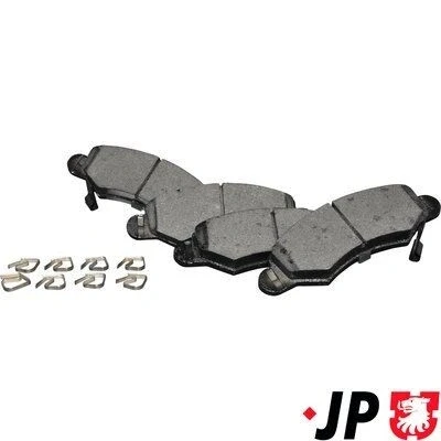 Imagem de JP GROUP 1263603010 Jogo de pastilhas para travão disco Eixo dianteiro com avisador sonoro desgaste OPEL: Agila A, SUZUKI: Ignis 2, I