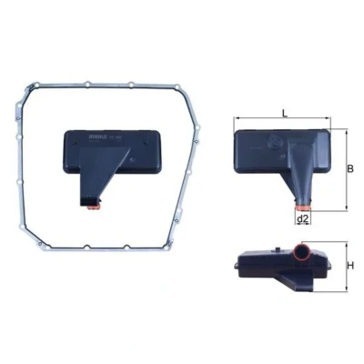 Imagem de MAHLE ORIGINAL HX 185D Conjunto do filtro hidráulico, caixa velocidades automática com junta AUDI: A5 B8 Coupe, A6 C7 Avant, PORSCHE: Macan