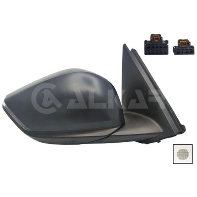 Imagem de Espelho retrovisor Alkar 6146775 à direita com subcapa elétrico aquecível, sensor de temeperatura, dobrável electricamente, convexo, iluminaçã