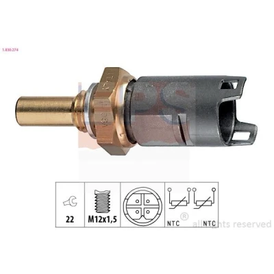 Imagem de EPS 1.830.274 Sensor da Temperatura do Líquido de Refrigeração Made in Italy OE Equivalent BMW: 5 Sedan, 3 Coupe, LAND ROVER: Range Rover