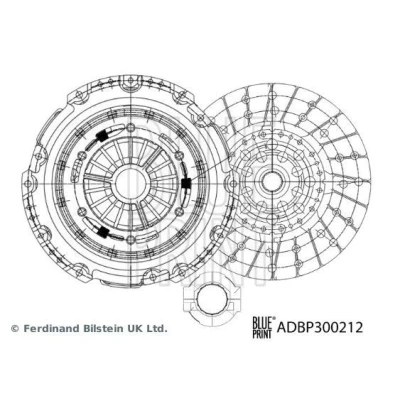 Imagem de BLUE PRINT ADBP300212 Kit de Embraiagem três peças com massa lubrificante sintética 260mm MAZDA: 6 Sedan, CX 5 I, Carrinha