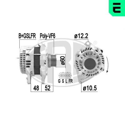 Imagem de ERA 209382A Alternador 14V 130A