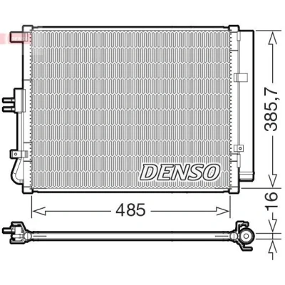 Imagem de DENSO DCN43007 Condensador com secador R 134a
