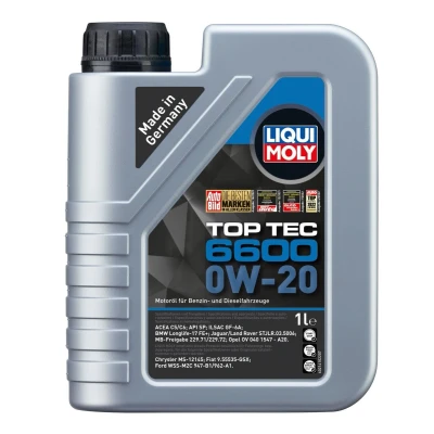 Imagem de Liqui Moly Top Tec 6600 0W 20 1l Óleo do motor 21410 BMW: 3 Touring, 1 Hatchback, Sedan, OPEL: Astra K Sports Tourer, Corsa E Hatchback