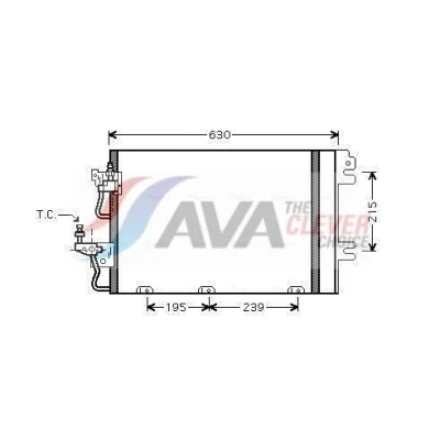 Imagem de PRASCO OL5366D Condensador com secador 11,5 Alumínio 540 OPEL: Astra H GTC, G Caravan, Hatchback