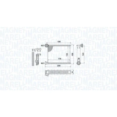 Imagem de MAGNETI MARELLI 350218459000 Radiador Quente RENAULT: Clio 4