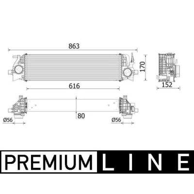 Imagem de MAHLE ORIGINAL CI 554 000P Intercooler