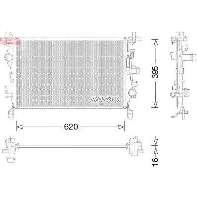 Imagem de DENSO DRM09044 Radiador, arrefecimento do motor 620 395 16 FIAT: 500X