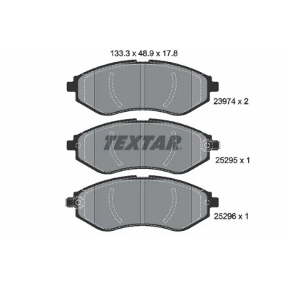 Imagem de TEXTAR 2397406 Jogo de pastilhas para travão disco com avisador sonoro desgaste CHEVROLET: Aveo / Kalos Hatchback, Sedan