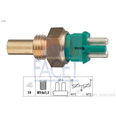 Imagem de FACET 7.3140 Sensor, temperatura do líquido de refrigeração Made in Italy OE Equivalent MERCEDES BENZ: Classe E Sedan