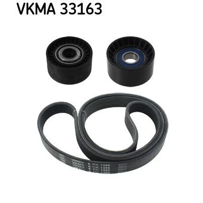 Imagem de SKF VKMA 33163 Jogo de correias trapezoidais estriadas PEUGEOT: 206 Hatchback, Partner II Van, CITROËN: Berlingo Van