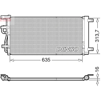 Imagem de DENSO DCN15007 Condensador com secador R 134a CHEVROLET: Captiva