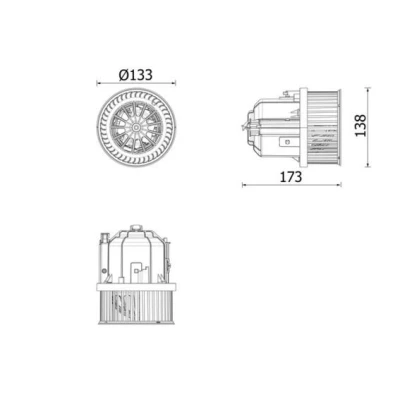 Imagem de MAHLE ORIGINAL AB 337 000P Ventilador do Habitáculo para veículos com ar condicionado veículo volante à esquerda