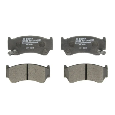 Imagem de BOSCH 0 986 424 369 Jogo de pastilhas para travão disco Baixo teor metálico com avisador sonoro desgaste NISSAN: ALMERA 1, 1 Hatchback