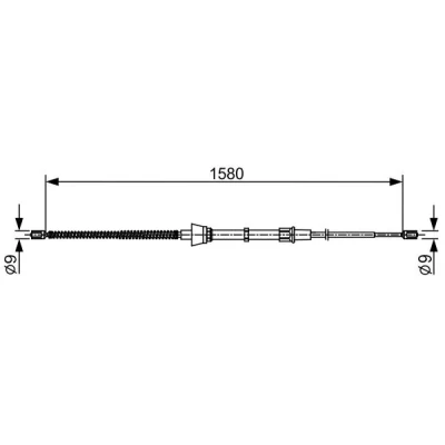Imagem de BOSCH 1 987 482 446 Cabo de Freio Mão 1580 SEAT: Ibiza 3, VOLKSWAGEN: Polo IV Hatchback