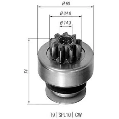 Imagem de MAGNETI MARELLI 940113020101 Pinhão, motor de arranque