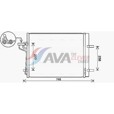Imagem de PRASCO FD5647D Condensador com secador 10,3 7,0 Alumínio 576 FORD: FOCUS 3 Turnier