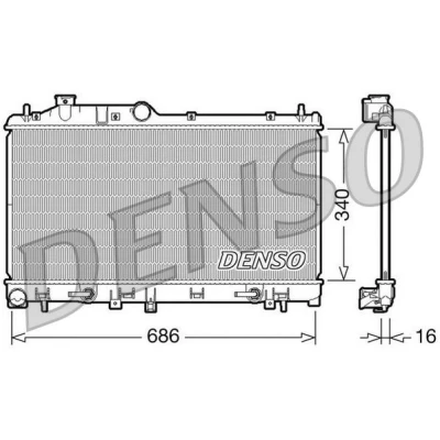 Imagem de Radiador, arrefecimento do motor DENSO DRM36008