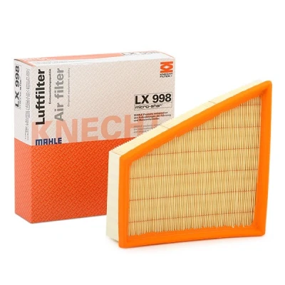 Imagem de MAHLE ORIGINAL LX 998 Filtro de ar 57,3 218 213,0 Cartucho filtrante SEAT: Ibiza 3, 4, 4 Sportcoupe, VOLKSWAGEN: Golf Polo V Hatchback