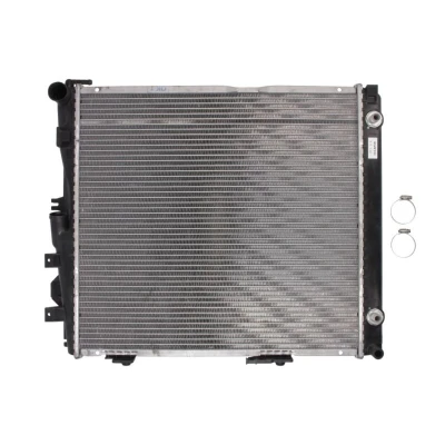 Imagem de NRF 526573 Radiador, arrefecimento do motor Alumínio 533 485 42 com componentes de montagem Aletas refrigeração soldadas MERCEDES BENZ: W124 Sedan