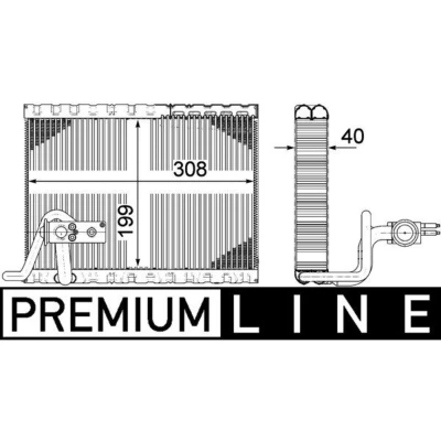 Imagem de MAHLE ORIGINAL AE 124 000P Evaporador com válvula de expansão
