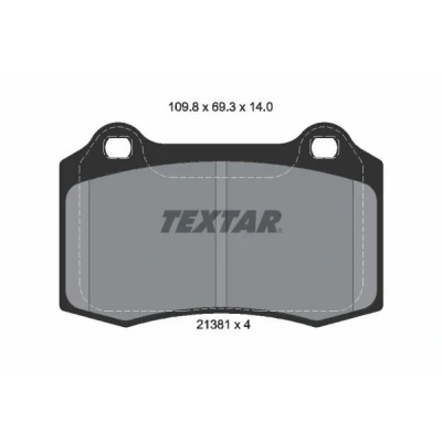 Imagem de TEXTAR 2138104 Jogo de pastilhas para travão disco não preparado indicador aviso desgaste FORD: Focus Mk1 Hatchback