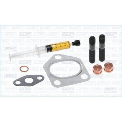 Imagem de AJUSA JTC11042 Kit de montagem, turbocompressor with studs, syringe oil com juntas instruções montagem BMW: 3 Sedan, Touring, 7