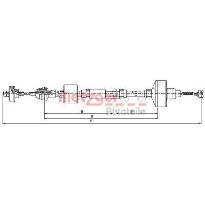 Imagem de METZGER 10.3139 Cabo de Embreagem com afinação manual COFLE VOLKSWAGEN: GOLF 3