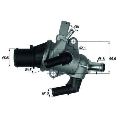 Imagem de MAHLE ORIGINAL TI 158 83 Termóstato, líquido de refrigeração ALFA ROMEO: 146