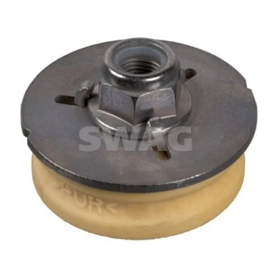 Imagem de SWAG 20 93 6780 Suporte de apoio do conjunto mola / amortecedor Eixo traseiro, em cima sem rolamentos esferas PU (poliuretano), Metal BMW: 3 Sedan