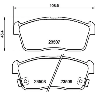 Imagem de HELLA 8DB 355 009 631 Jogo de pastilhas para travão disco com avisador sonoro desgaste SUZUKI: Ignis 2, I, DAIHATSU: Sirion II, Cuore 6