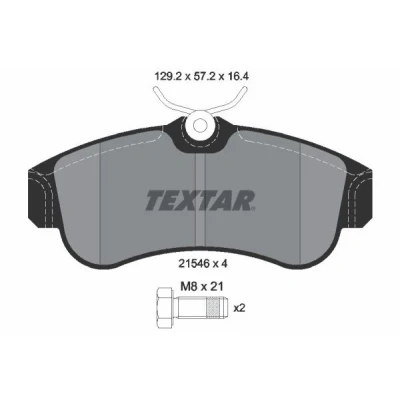 Imagem de TEXTAR 2154601 Jogo de pastilhas para travão disco não preparado indicador aviso desgaste NISSAN: Almera II Hatchback, Primera Sedan