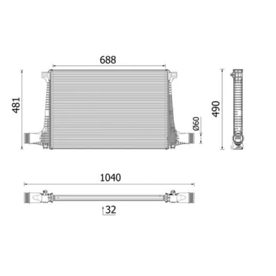 Imagem de Radiador do ar de sobrealimentação MAHLE ORIGINAL CI 711 000P