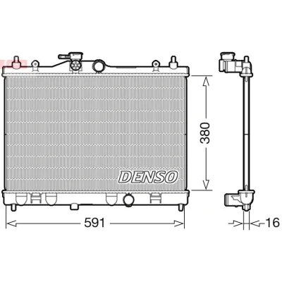 Imagem de DENSO DRM46040 Radiador, arrefecimento do motor 380 601 16 NISSAN: Juke