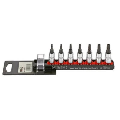 Imagem de SONIC 100701 Conjunto de soquete 7 Torx TR, aço cromo vanádio, Alumínio 1/4 quadrado
