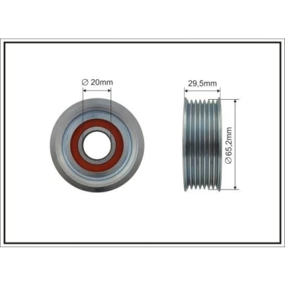 Imagem de CAFFARO 500410 Polia de Desvio HONDA: ACCORD 8 Kombi