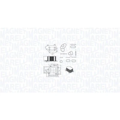 Imagem de MAGNETI MARELLI 350300002400 Radiador de Óleo PEUGEOT: 206 Hatchback, 308 SW 2, 207 CITROËN: C5 3, II Carrinha, Hatchback