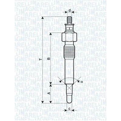 Imagem de MAGNETI MARELLI 062583202304 Vela incandescente 11V 10A M10X1,25 OPEL: Corsa B Hatchback, Astra F Caravan, Vectra Sedan